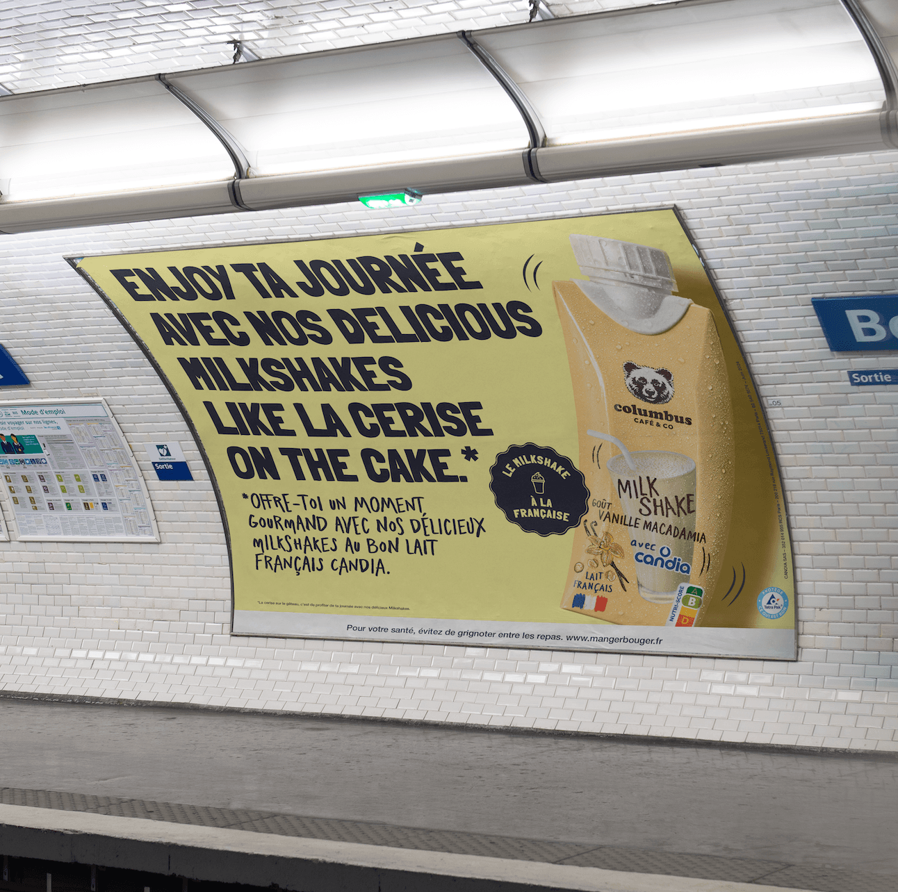 Affiche publicitaire dans le métro